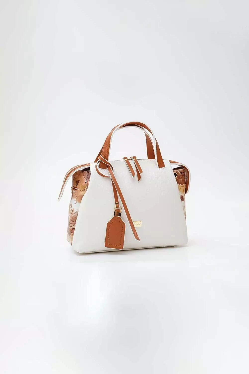Τσάντα Ώμου White & Brown